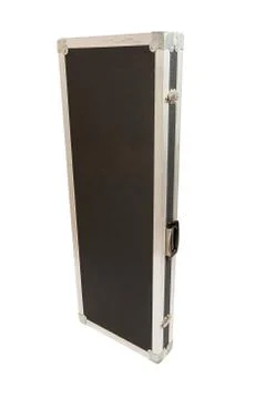 Black flight case on white background Stock Photos
