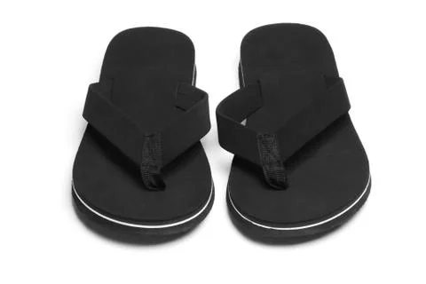 Black flip flops Stock Photos