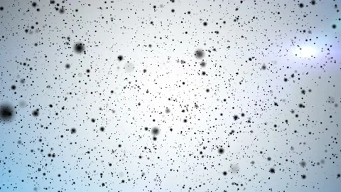 Black floating particles Stock Footage 155227373