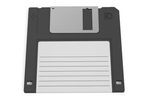 Black floppy disk Stock Illustration