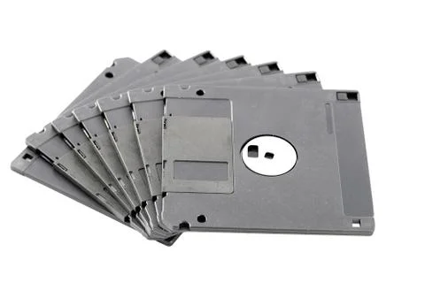 Black floppy disk isolated. 写真素材