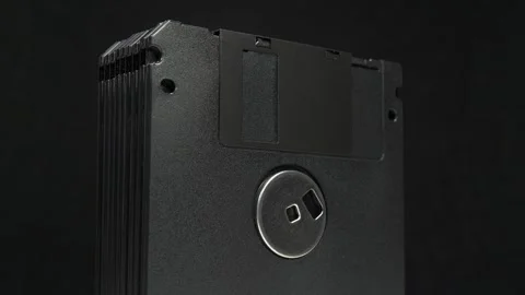 Black floppy diskettes. Floppy disk, diskette, or floppy diskette Stock Footage 335108715