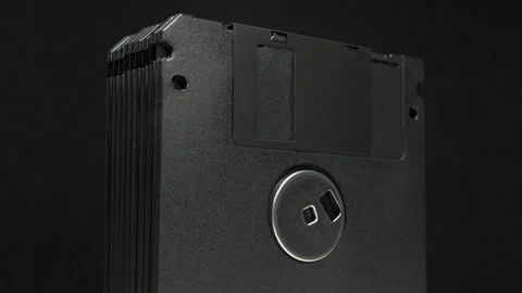 Black floppy diskettes. Floppy disk, diskette, or floppy diskette Stock Footage 342142511