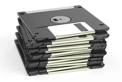 Black floppy disks Stock Illustration