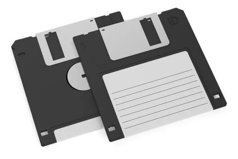 Black floppy disks Stock Illustration