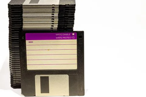 The black floppydisks Stock Photos
