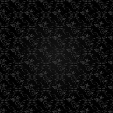 Black floral background Stock Illustration