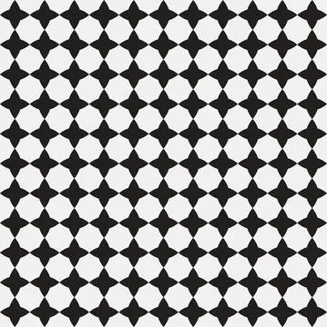 Black floral pattern on a white background Stock Illustration