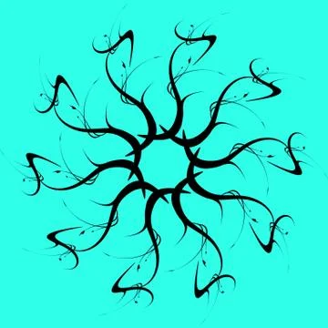 Black flower Stock Illustration