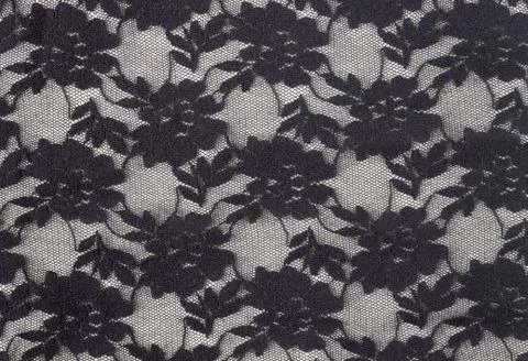 Black Flower Lace Pattern Background Stock Photos