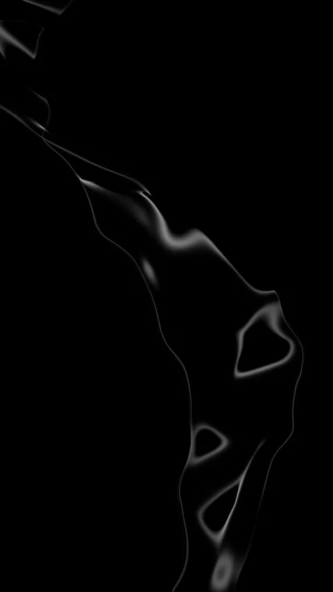 Black Fluid Flowing Abstract Background with Subtle Light Reflections Video stock 294420821