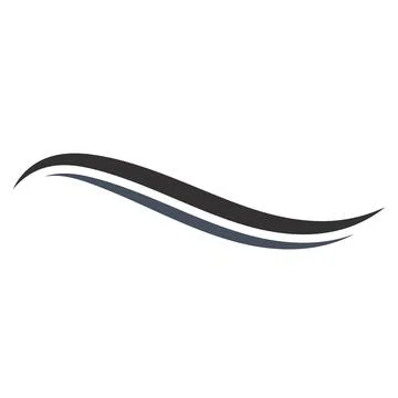 Black fluid wave motion line curve flowing dynamic surface pattern Stock Illustration