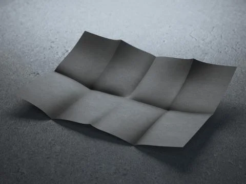 Black folded sheet of paper Stock-Illustration