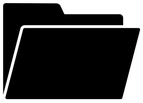 Black Folder icon vector, file collection, Document folder, Document collec.. Stock Illustration