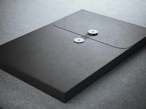 Black folder with paper texture Stock Illustration