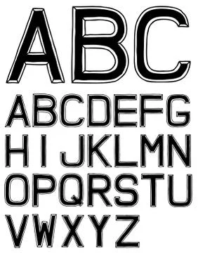 Black font Stock Illustration