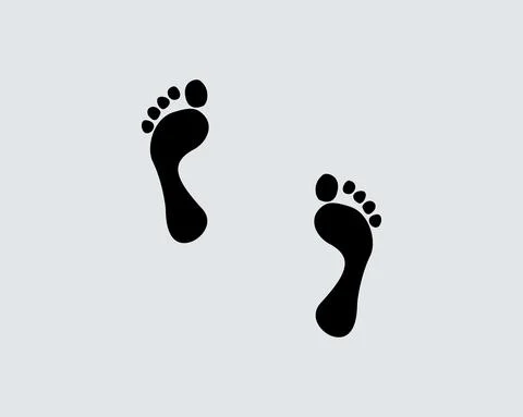 Black foot abstract vector design Stock Illustration