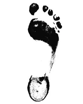 Black Foot Imprint Stock Illustration