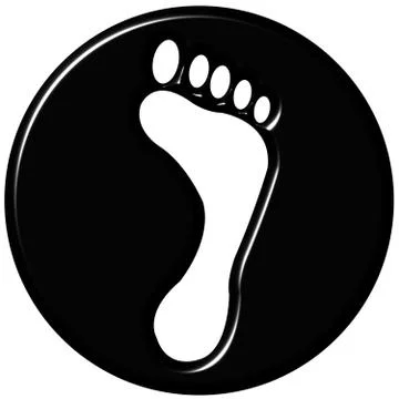 The black foot of rejection Stock Illustration