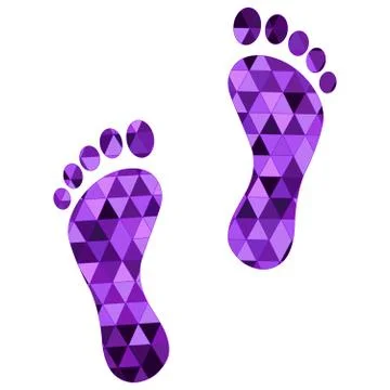 Black footprint .   isolated on white background . vektor Stock Illustration
