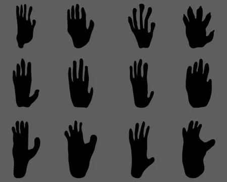 Black footprints of monkey Stock Illustration