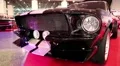 Black Ford Mustang at automotive-show HD Footage