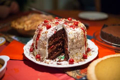 Black forest cake Stock Photos