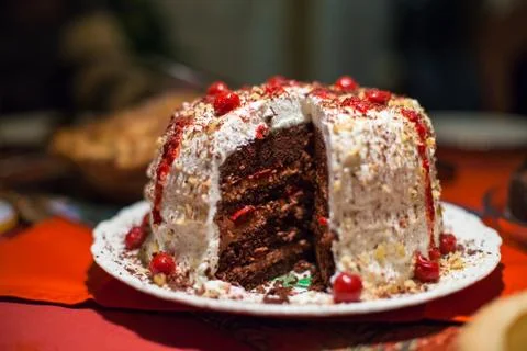 Black forest cake 스톡 사진