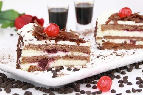 Black forest cake Stock Photos