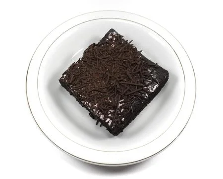 Black Forest cake on a white background Stock Photos