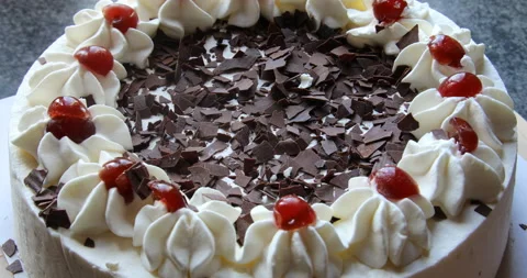 Black Forest cherry cake Stock Footage 149357914