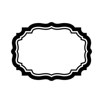 Black frame Beautiful simple design Stock Illustration