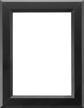 Black frame with blank white background. Mockup for design Stock Photos