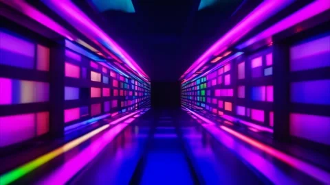 A black frame at the end of the screen, flanked by colorful rectangles crea.. Vídeos de archivo 273953856