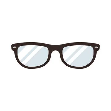 Black frame eyeglasses. Vector Stock Illustration