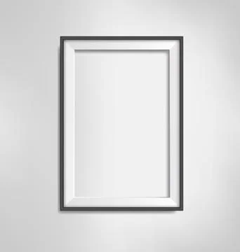 Black frame on grayscale background Illustrazione stock