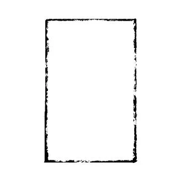 Black frame grunge style, vector paintbrush strokes rectangle border, abstract Stockillustratie