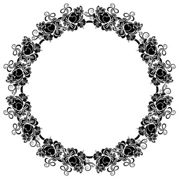 Black frame Illustrazione stock