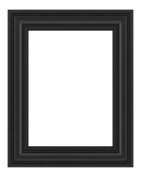 Black frame isolated on white background Illustrazione stock