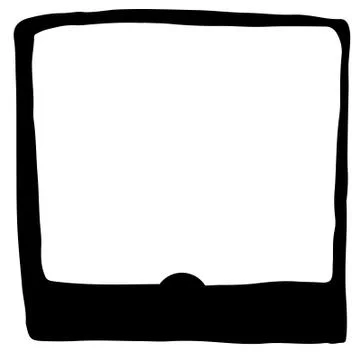 Black frame isolated on a white background Stock Photos