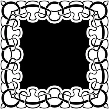 Black frame with ornamental border 스톡 일러스트