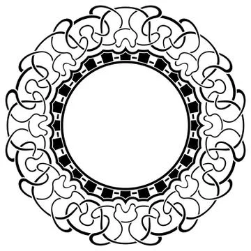 Black frame with ornamental border Stock Illustration
