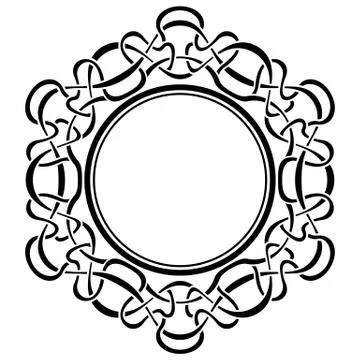 Black frame with ornamental border Stock Illustration