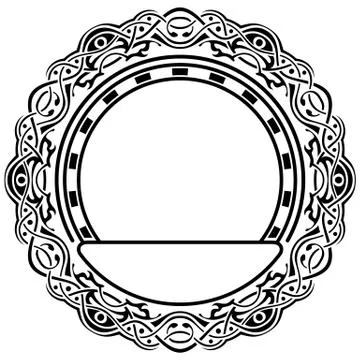 Black frame with ornamental border Stock Illustration