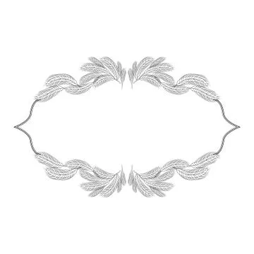 Black frame with place for text from ears of wheat Stock Illustration