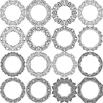 Black frame set Stock Illustration