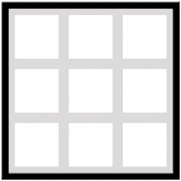 Black frame with space to enter nine photographs Stock Illustration