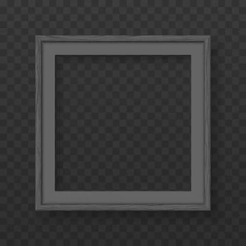 Black frame for text or picture with soft shadow hung on squared background Stock Illustration