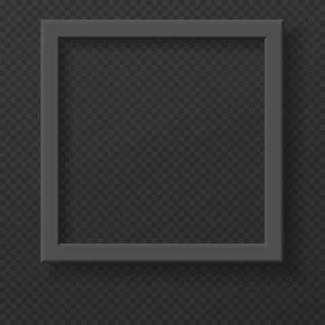 Black frame for text or picture with soft shadow hung on squared background Stock Illustration