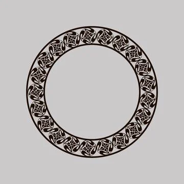 Black Frame with vector abstract Art Nouveau style Stock Illustration